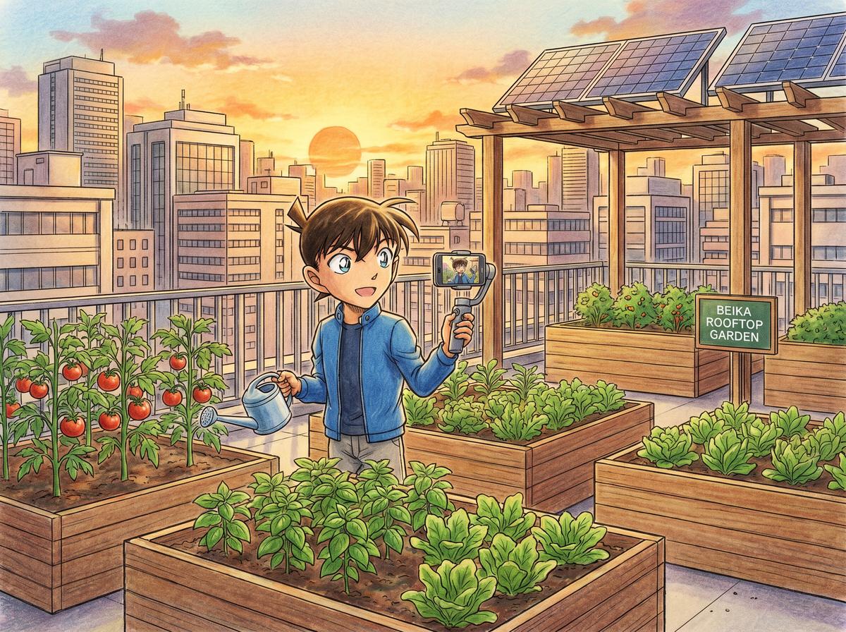 小马拉大车屋顶花园视频